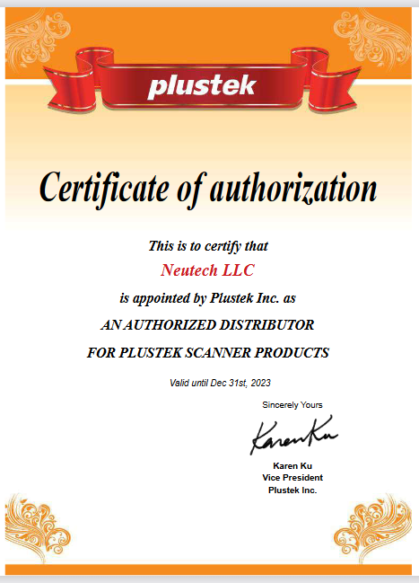 НойТэк - авторизованный дистрибьютор Plustek Inc.